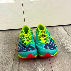 New Balance Blue and Yellow Athletic Shoes Vibrant Design